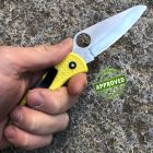 Approved Spyderco - Salt 1 Yellow knife - USATO - coltello
