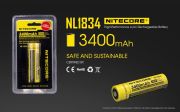 Nitecore - NL1834 - Batteria ricaricabile protetta Li-Ion 18650 3.7V d