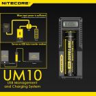 Nitecore - UM10 - Caricabatterie USB/MicroUSB - per Li-ion/IMR RCR123A