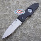 Hoffner Knives Hoffner - Black Flatline Folding 2.8" Satin Combo - FK-S2SSS-FB - colt