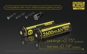 Nitecore - NL1826R MicroUSB - Batteria ricaricabile protetta Li-Ion 18