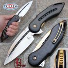 Begg Knives - Glimpse Fluted Blade Black G10 Carbon Fiber Inlays Gold