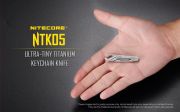 Nitecore - NTK05 EDC Ultra-Tiny Titanium Keychain Knife - cutter