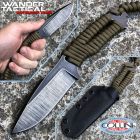 WanderTactical Wander Tactical - Raptor Raw Finish knife - OD green Paracord - coltel