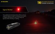 Nitecore - TIKI LE - Portachiavi Ricaricabile USB + Rosso/Blu - 300 lu