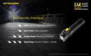 Nitecore - E4K + Batteria NL2150HPR Ricaricabile USB - 4400 lumens e 2