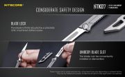 Nitecore - NTK07 Ultra Slim Titanium Knife - Coltello Taglierino Cutte