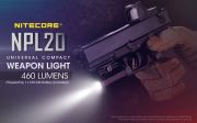 Nitecore - NPL20 Weapon Light 460 lumens e 76 metri - Torcia LED per p
