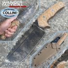 WanderTactical Wander Tactical - Uro Saw knife - Marble and Brown Micarta - coltello