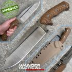 WanderTactical Wander Tactical - Smilodon knife Raw Finish - Brown Micarta - COLLEZIO