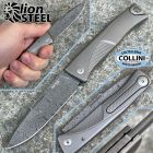 Lion Steel Lionsteel - THRILL Damascus knife - SlipJoint Titanio Grey - TL D GY -