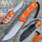 Acta Non Verba - P200 Knife - Stonewashed N690Co - Orange G10 e Cuoio