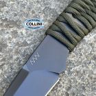 Acta Non Verba - P100 Knife - Black DLC Sleipner - Olive Paracord - co