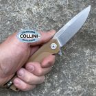 Acta Non Verba - Z100 Flipper Knife - Stonewashed Sleipner - Coyote G-
