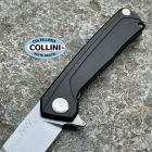 Acta Non Verba - Z100 Flipper Knife - Stonewashed Sleipner - Black Alu