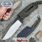 WanderTactical Wander Tactical - Raptor Raw Finish knife - Green Paracord - coltello
