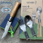 Opinel - Set completo Picnic - coltello n° 8 con forchetta e cucchiaio
