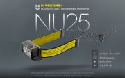 Nitecore - NU25 - Black - Frontale Ricaricabile USB - 400 lumens e 64
