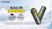 Nitecore - NL2142LTHPi - Batteria ricaricabile protetta Li-Ion 21700 3