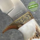 Approved Jimmy Lile - 1989 Engraved Stag Skinner Model 2 - COLLEZIONE PRIVATA -