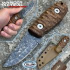 WanderTactical Wander Tactical - Menoceras knife - D2 steel - Marble & Brown Micarta