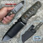 WanderTactical Wander Tactical - Scrambler Knife - Black Raw Compound & Green Micarta