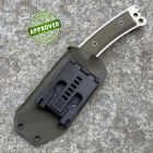 MedFordKnives Medford Knife and Tools - NAV-H Fixed - Bead Blasted D2 & Green G10 -
