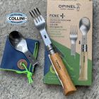 Opinel - Set completo Picnic - coltello n° 8 con forchetta e cucchiaio