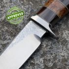 Approved Jarno Movilli - Hunter Utility knife - ATS34 - Corno e Radica - COLLEZ