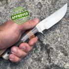 Approved Jarno Movilli - Hunter Utility knife - ATS34 - Corno e Radica - COLLEZ
