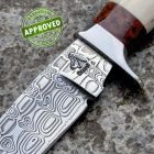 Approved Renato Cassol - Coltello da Caccia in Damasco Damasteel, dente di Faco