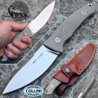 Viper - Nordlys by Anso - Stonewashed N690Co & Green Canvas Micarta -