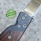 Approved Peter Marzitelli - Desert Ironwood & Carbon Fiber Linerlock Pocket Kni