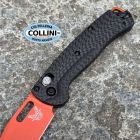 Benchmade - Mini Taggedout knife - Orange Magnacut & Carbon Fiber - 15