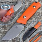 FOX Knives Fox - Muzzle by Raven Knives Design - Acid Stone Washed Becut & Orange