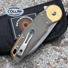 FOX Knives Fox - Metamorphosis - Acid Stonewashed M390, Ottone & Green Micarta -