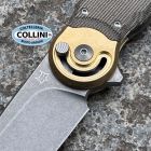 FOX Knives Fox - Metamorphosis - Acid Stonewashed M390, Ottone & Green Micarta -