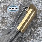 FOX Knives Fox - Metamorphosis - Acid Stonewashed M390, Ottone & Green Micarta -