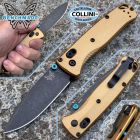 Benchmade - Bugout - DLC Battlewash M390 & Burnt Brass Aluminum - 535B