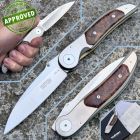 Approved Klotzli - Walker 05 Knife - Titanio, Radica di Acero & ATS-34 - COLLEZ
