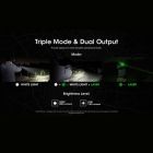 Nitecore - NPL25 GL - Green Laser Tactical Light 900 lumens e 255 metr