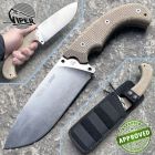 Viper - Tank by T. Rumici - Stonewashed D2 & Canvas Micarta - VT4004SW