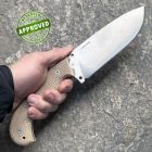 Viper - Tank by T. Rumici - Stonewashed D2 & Canvas Micarta - VT4004SW
