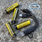 Nitecore - NH2400 - 4x Batterie AA Ricaricabili Li-Ion 1.5V 2400mAh co