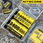 Nitecore - NH2400 - 4x Batterie AA Ricaricabili Li-Ion 1.5V 2400mAh co