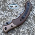 CRKT - Folts Ritual Compact - Blackwash 12C27 & Brown Micarta - 7465 -
