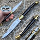 Laguiole en Aubrac - Laguiole Laiton 12cm in Ottone e Corno Pressato -