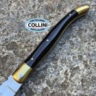 Laguiole en Aubrac - Laguiole Laiton 12cm in Ottone e Corno Pressato -