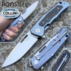 Lion Steel Lionsteel - Q4TTRO Knife - Satin CPM-MagnaCut & Blue Titanium - Q4 BL