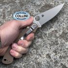 Spyderco - Military 2 - Sprint Run - Stonewashed CPM-15V & Brown G10 -